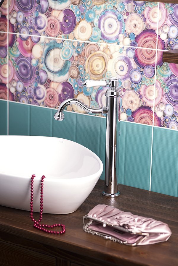 Sapho Vienna bateria umywalkowa stojąca wysoka chrom VO006