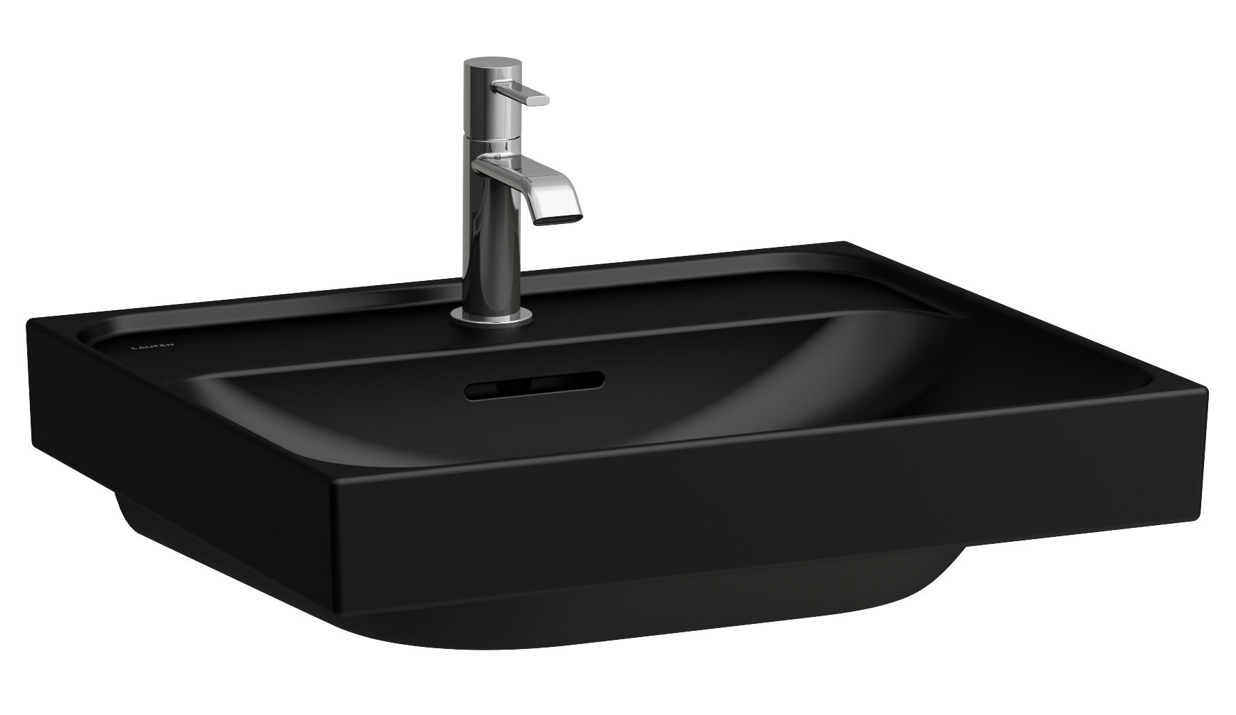 Laufen Meda umywalka 55x46 cm prostokątna ścienna-meblowa czarny mat H8101127161041