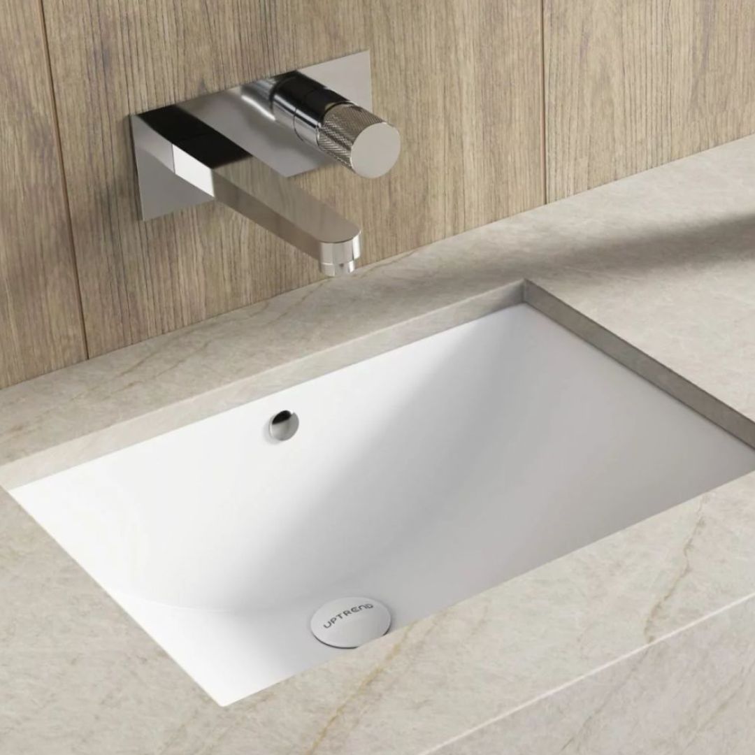 Uptrend Tremo umywalka 46,5x34,5 cm prostokątna podblatowa biała TR4070 - Wysyłka w 24h