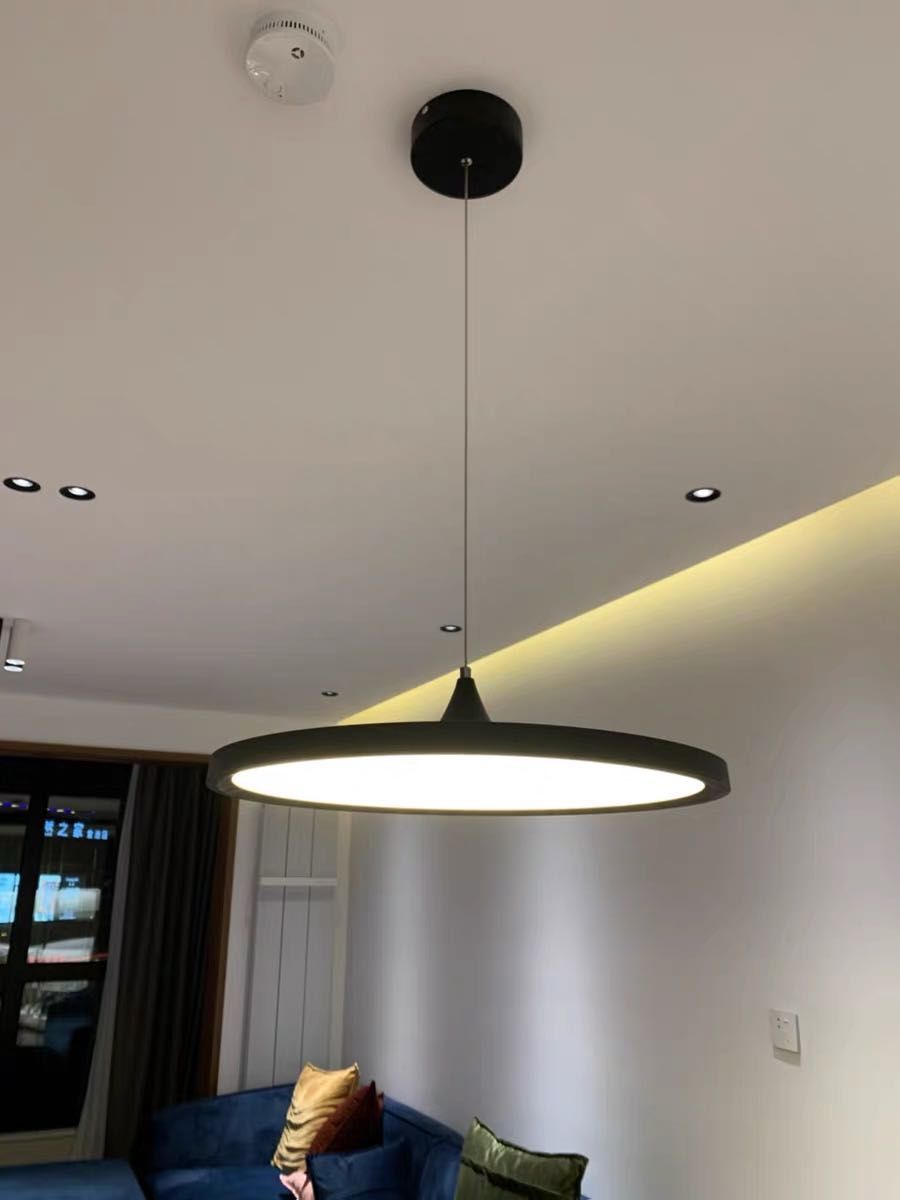 Abigali Disc lampa wisząca 1x16W LED czarna/biała CHUA-16W-NW