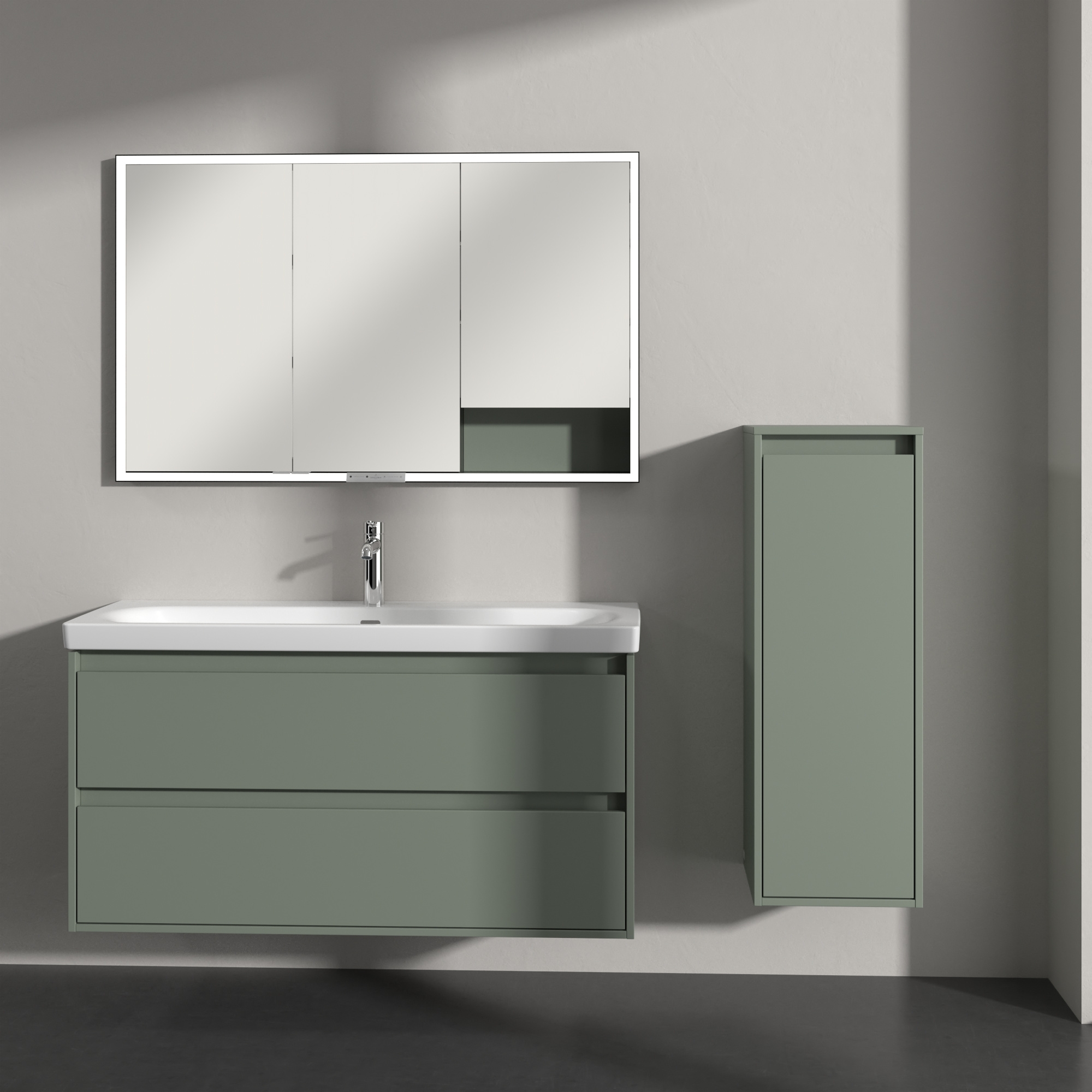 Villeroy & Boch Skyla szafka 35x34,9x100 cm boczna wisząca prawa Soft Green C80201AF