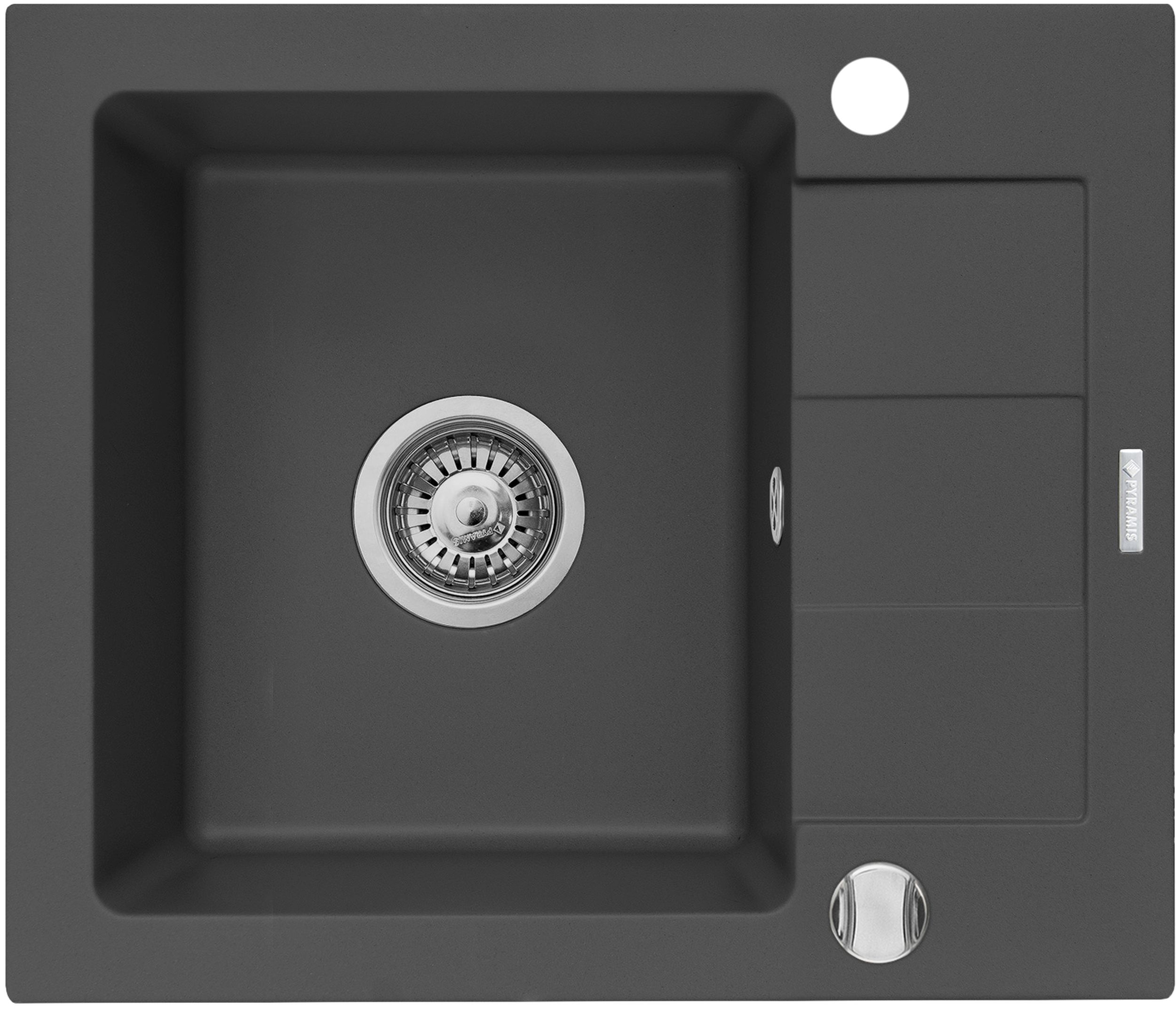 Pyramis Sparta Mini zlewozmywak granitowy 56x46 cm czarny 070179612