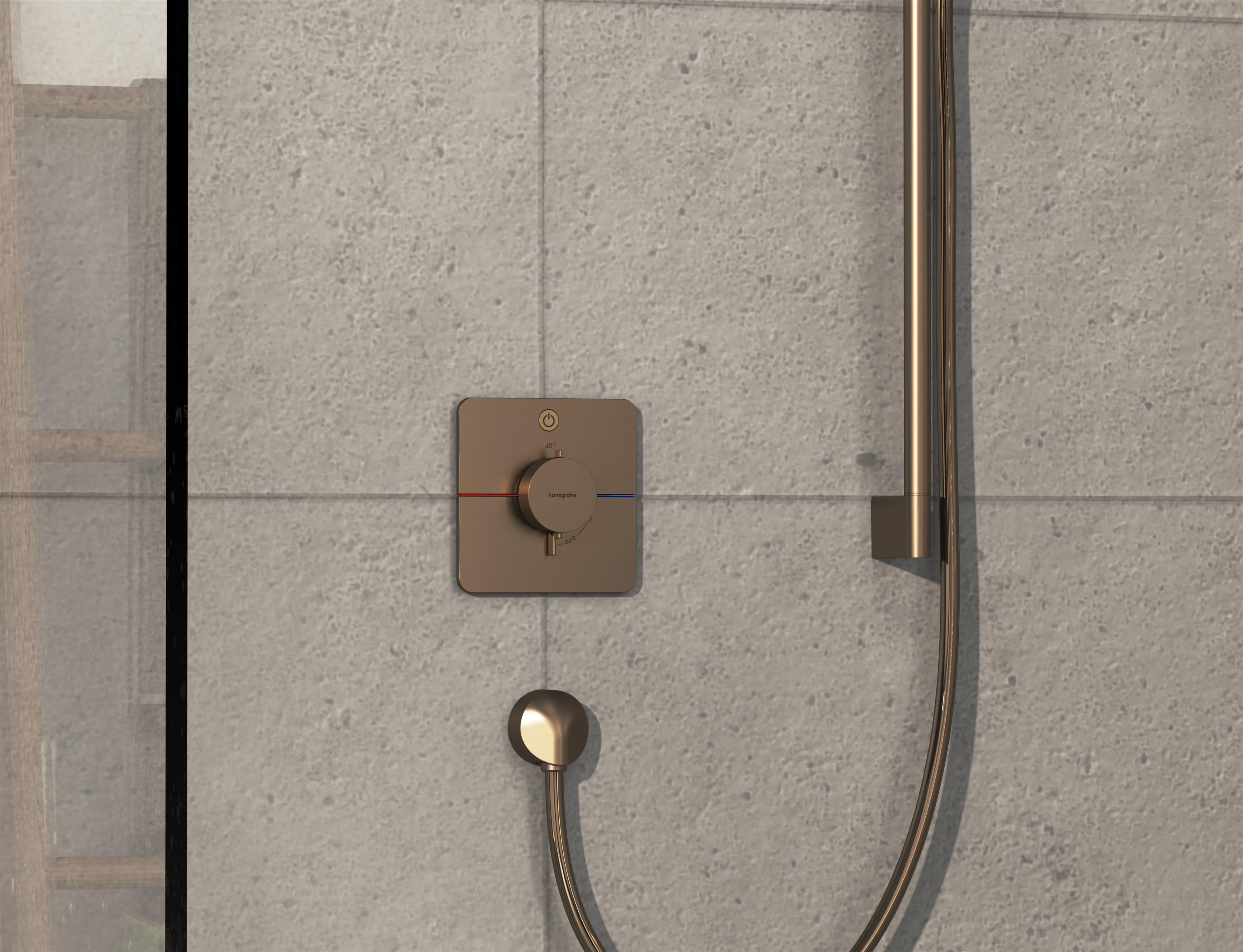Hansgrohe ShowerSelect Comfort Q bateria prysznicowa podtynkowa termostatyczna brąz szczotkowany 15581140