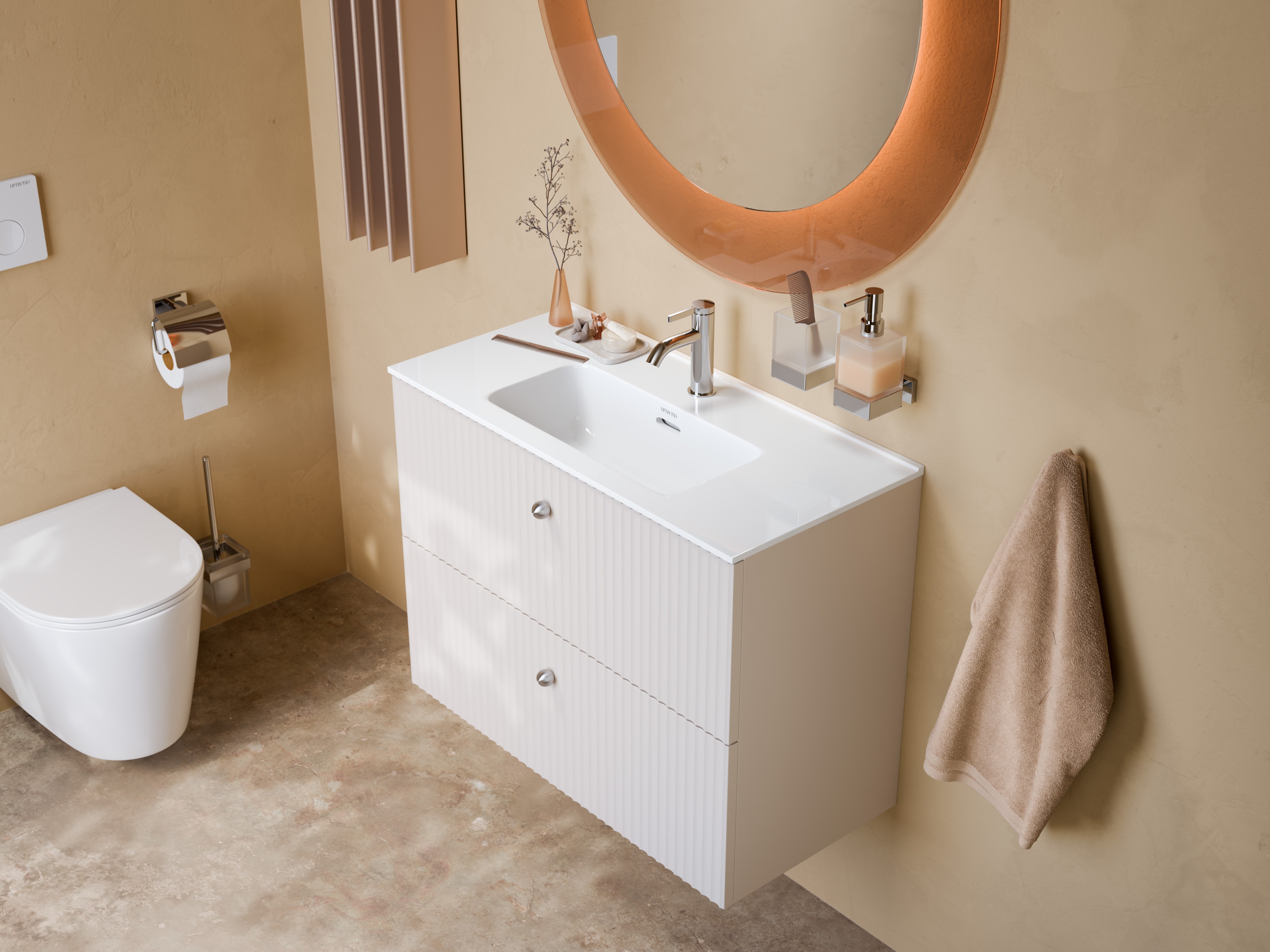 Uptrend Panarea szafka 79,6x38,2x60 cm podumywalkowa wisząca Obsidian Black mat 005SU6003