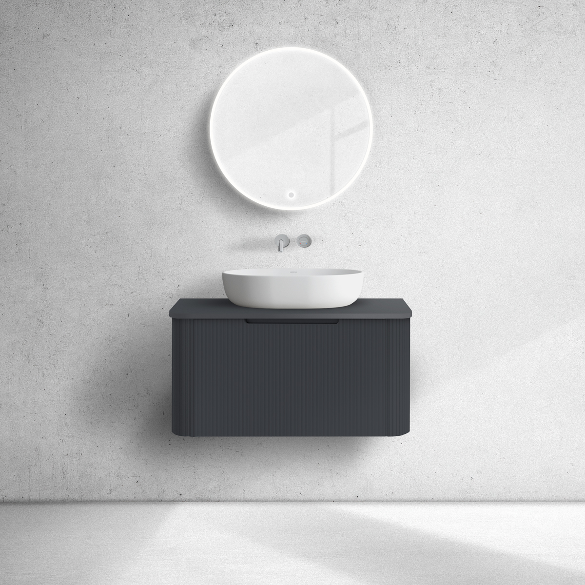 Oltens Hamnes szafka podumywalkowa 80 cm czarny mat 60023300 - Wysyłka w 24h