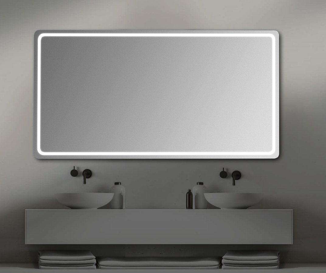 Sapho Nyx lustro 120x60 cm prostokątne z oświetleniem LED NY120