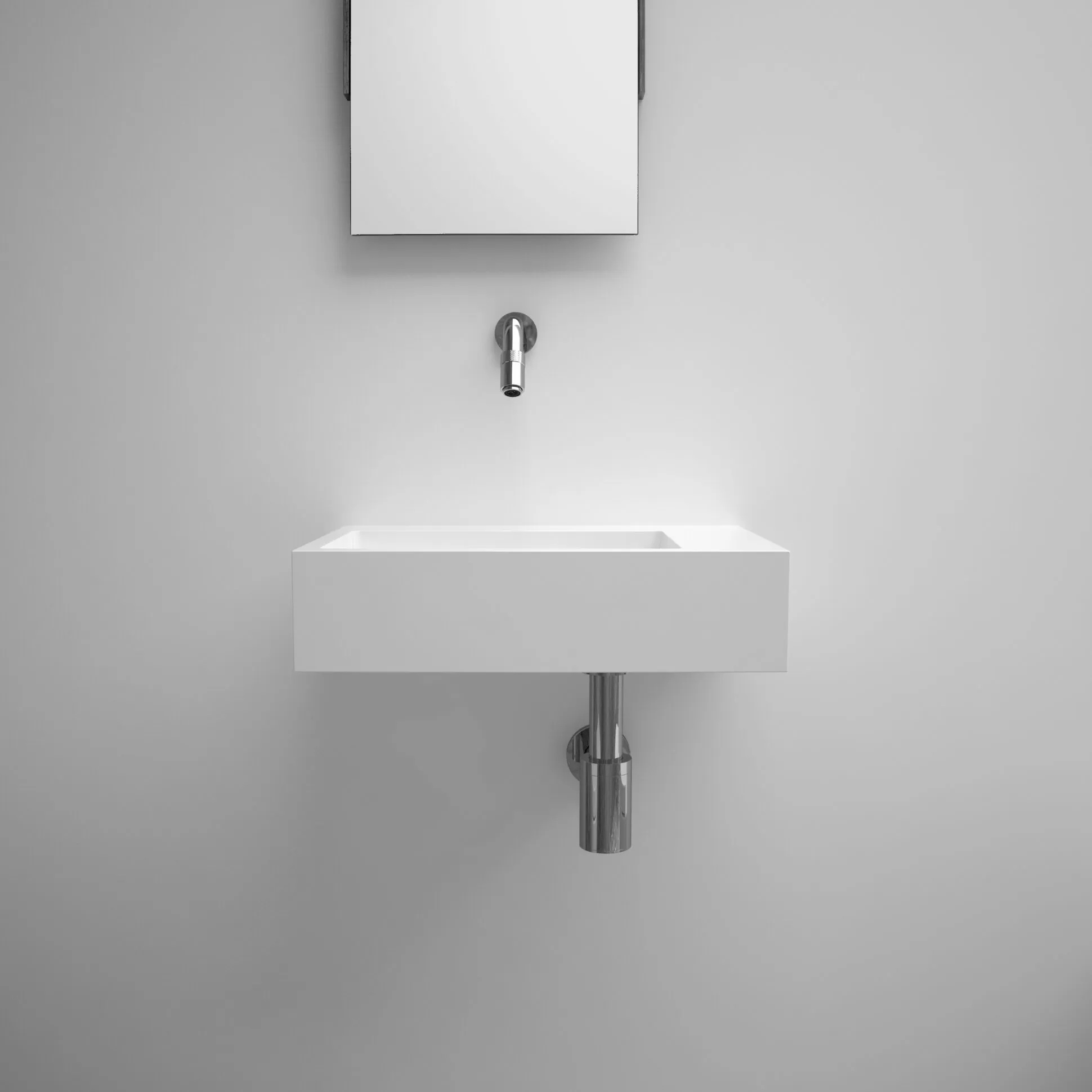 Clou Flush umywalka 42,5x29 cm prostokątna ścienna-nablatowa biała CL/03.13221