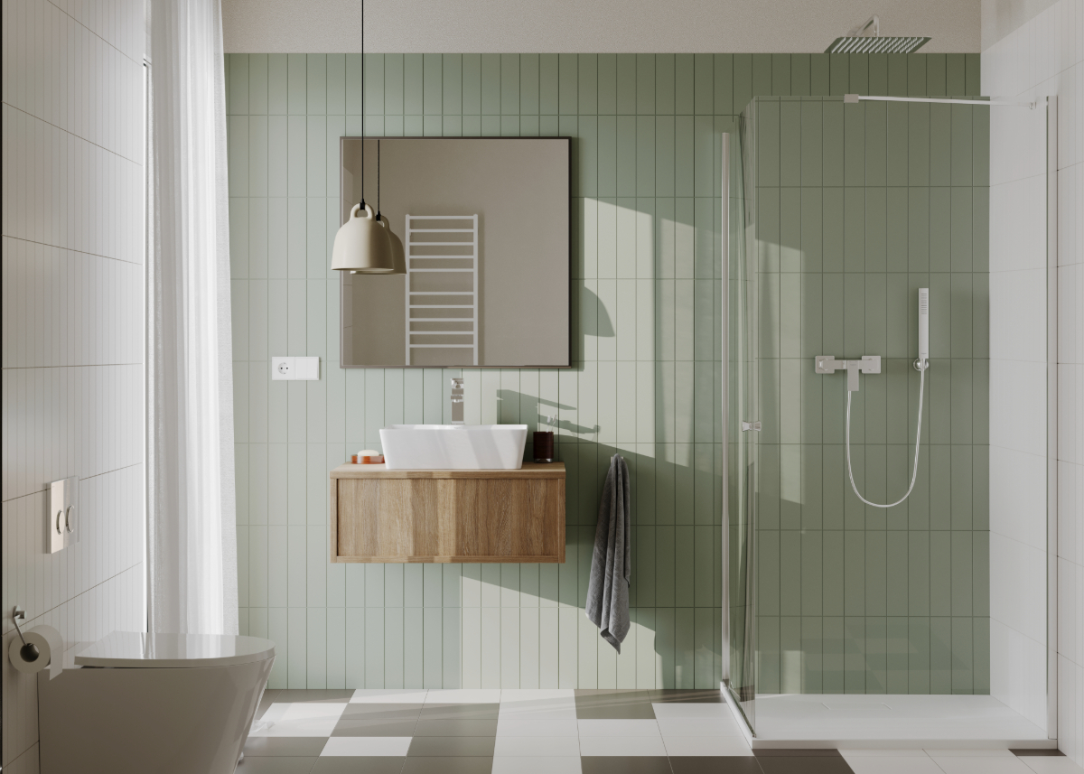 Zestaw Hagser Ulva bateria prysznicowa ścienna z kompletem natryskowym Lea Birgit chrom HGR84000036 - Wysyłka w 24h