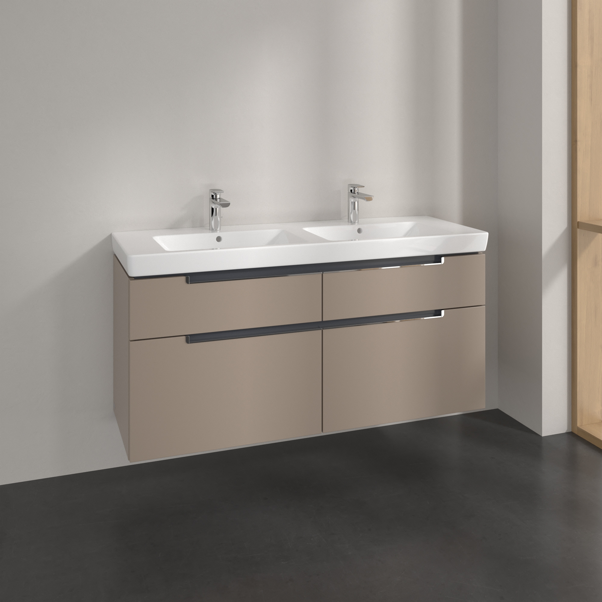 Villeroy & Boch Subway 2.0 szafka 128,7x44,9x59 cm podumywalkowa wisząca Taupe A91710VM