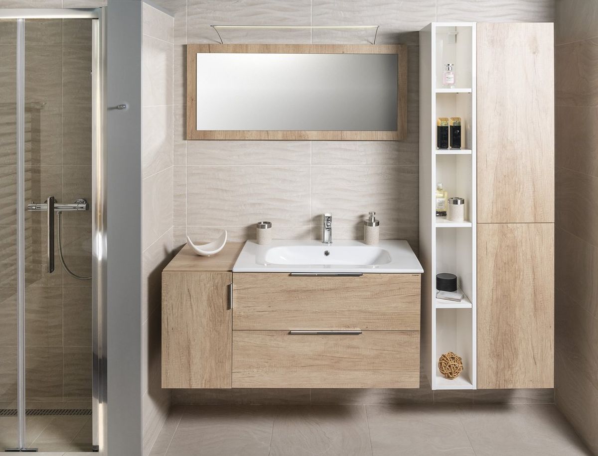 Sapho Cirasa szafka 79,8 cm podumywalkowa wisząca dąb Alabama CR801-2222