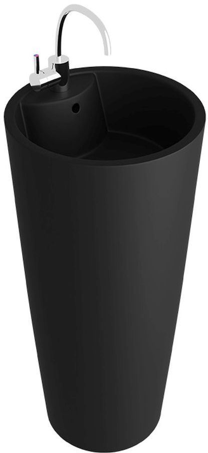 LaVita Uvas umywalka 40x40 cm okrągła wolnostojąca czarna