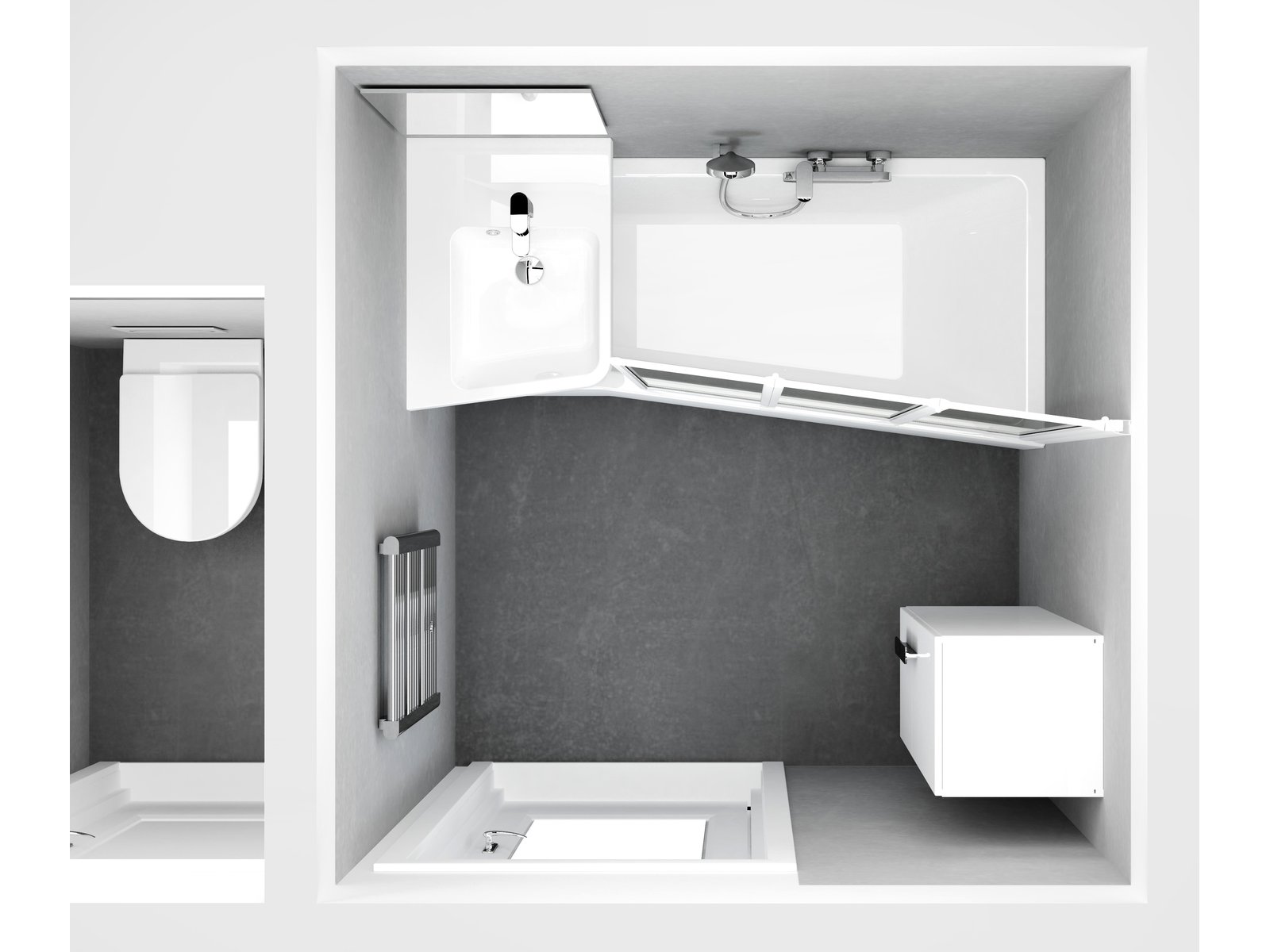 Ravak BeHappy II umywalka 66,5x50 cm narożna lewa biała XJAL1100001