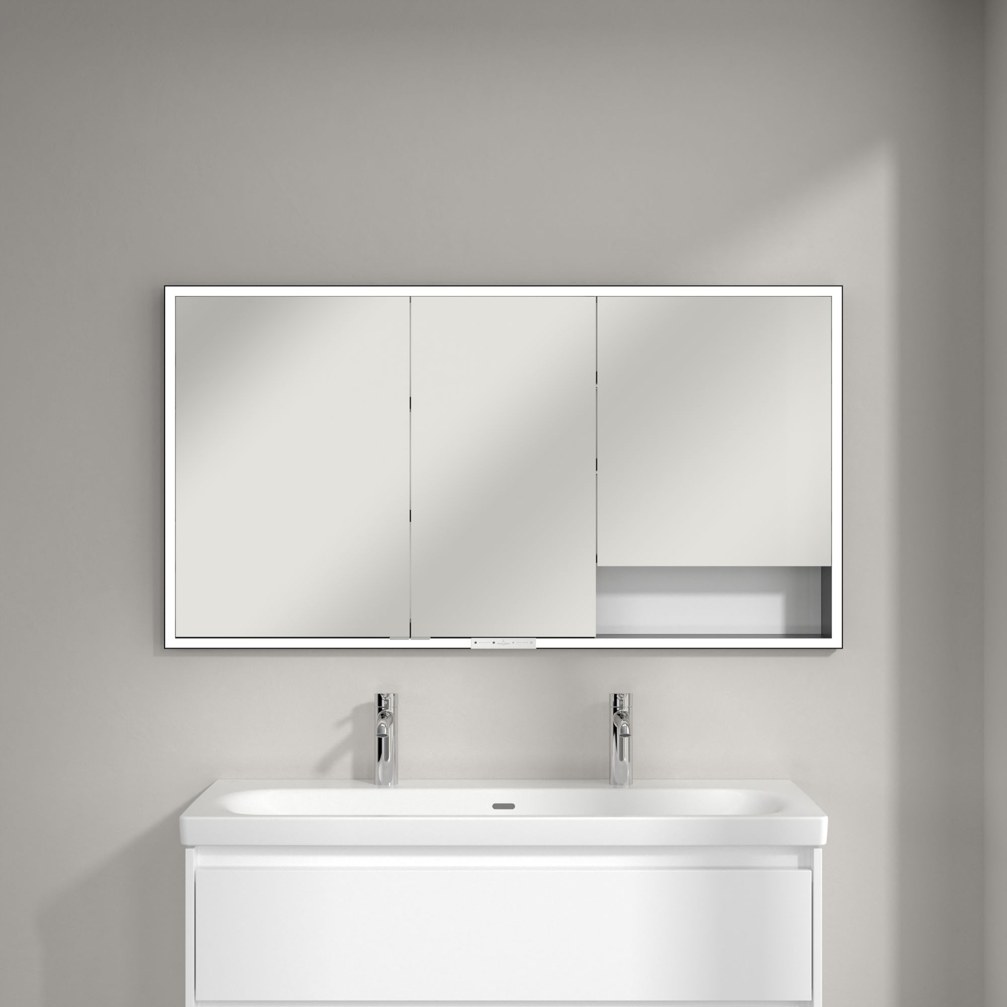 Villeroy & Boch My View+ szafka 140x16,8x75 cm z lustrem Brilliant White B48214VE