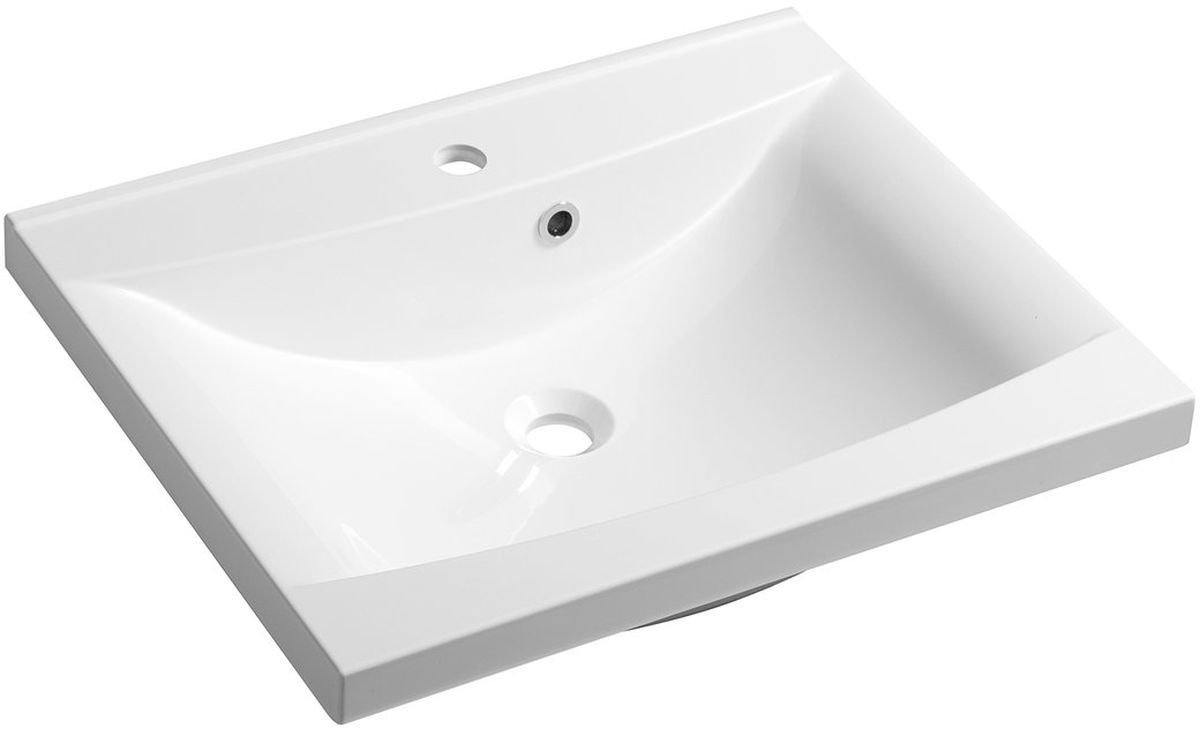 Sapho Luciola umywalka 60x48 cm meblowa prostokątna biała 50062