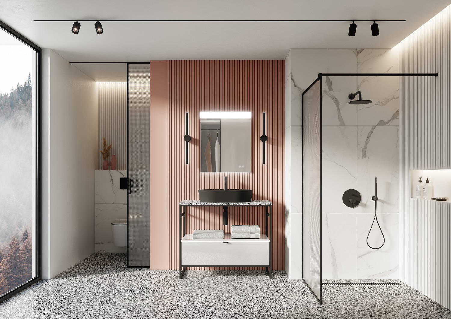 Elita Eva lustro 60,4x70 cm prostokątne z oświetleniem z matą grzewczą RE060600120010