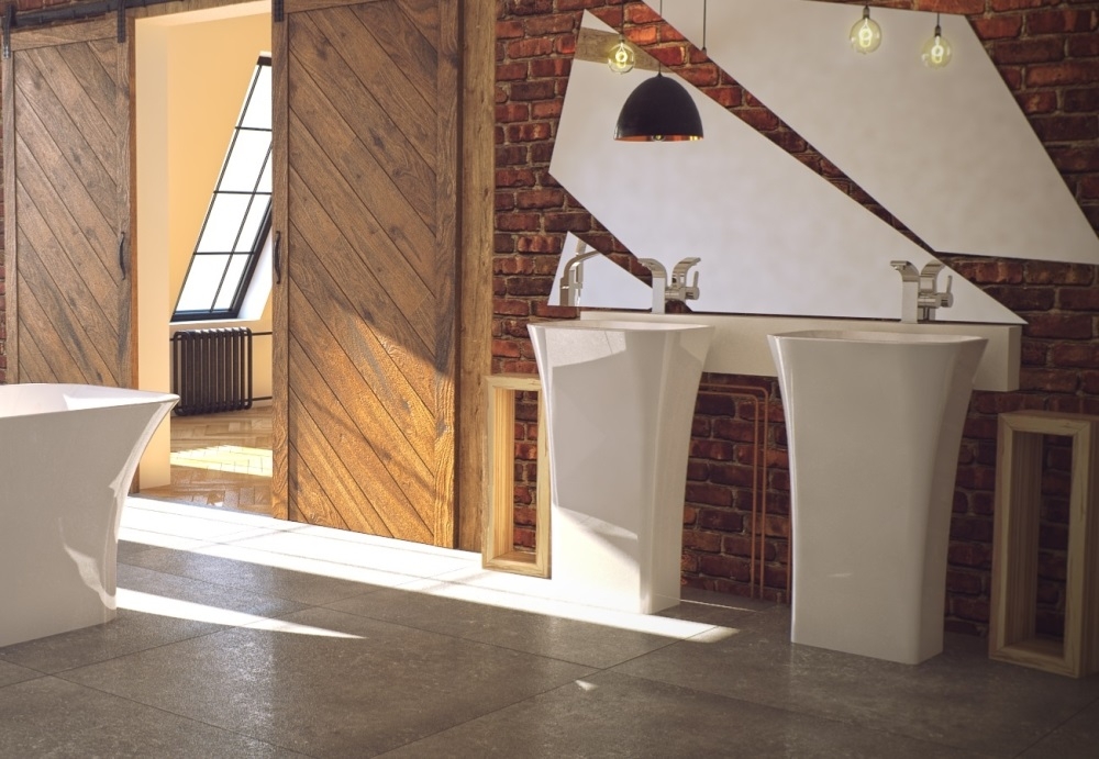 Besco Assos umywalka 50x40x85 cm wolnostojąca biała #UMD-A-WO