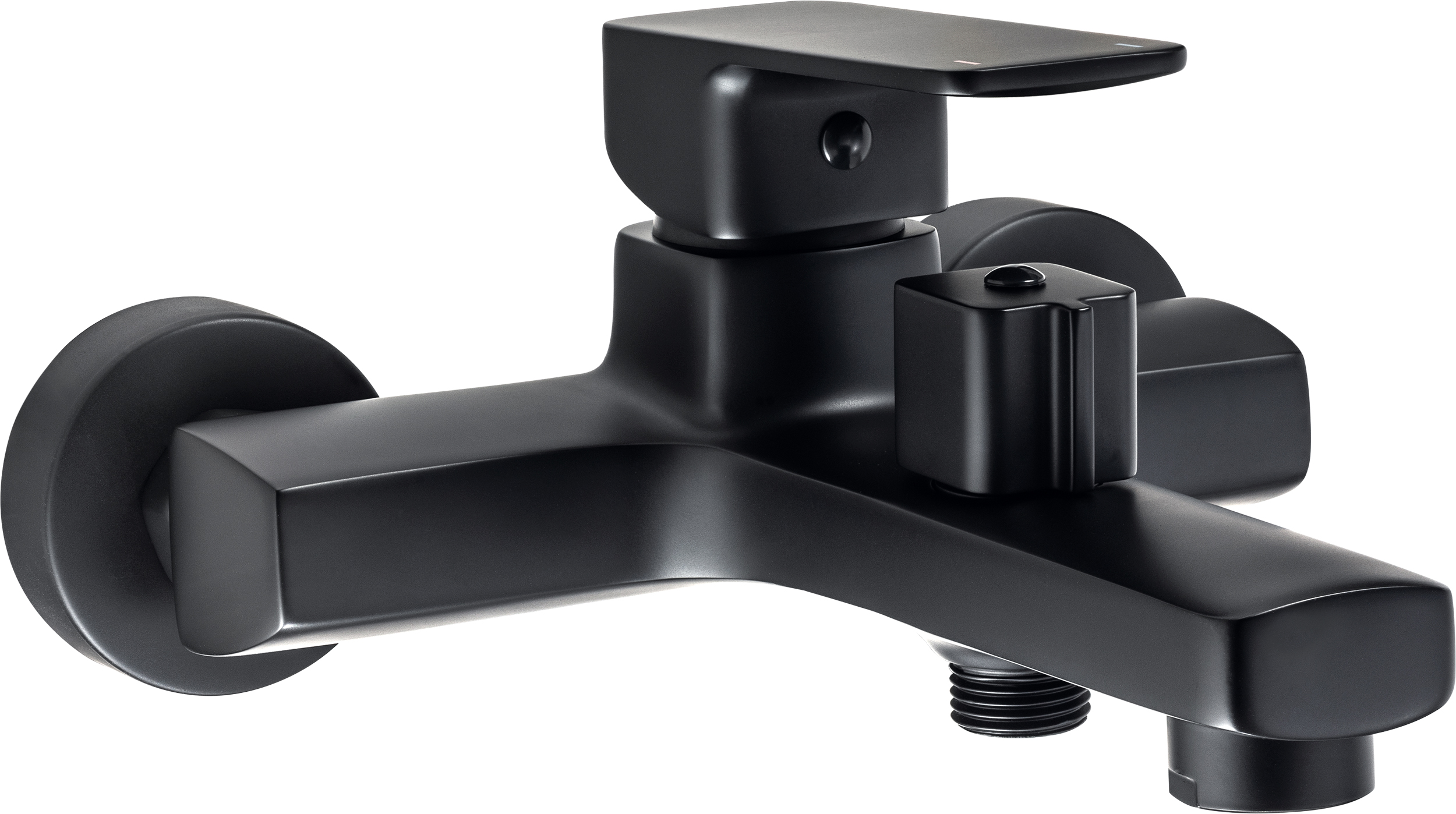 Deante Neo Maro bateria wannowo-prysznicowa ścienna czarna BLO_N10M