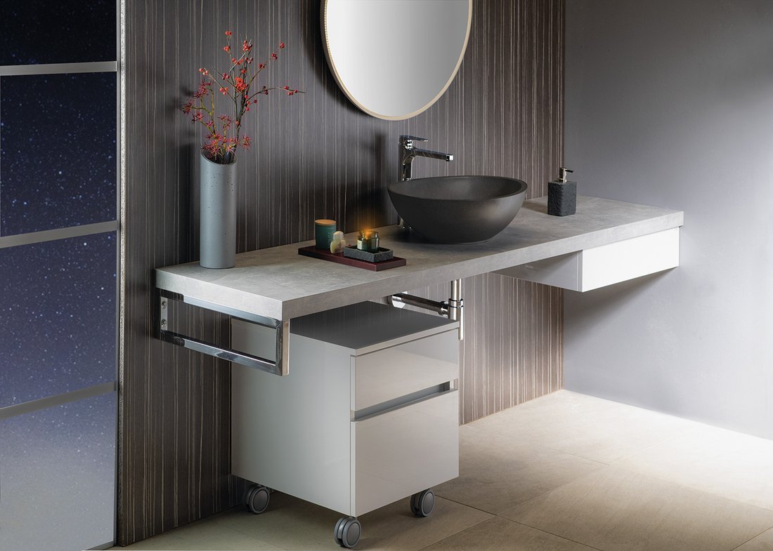 Sapho Avice szafka 45 cm na kółkach biała AV063-3030