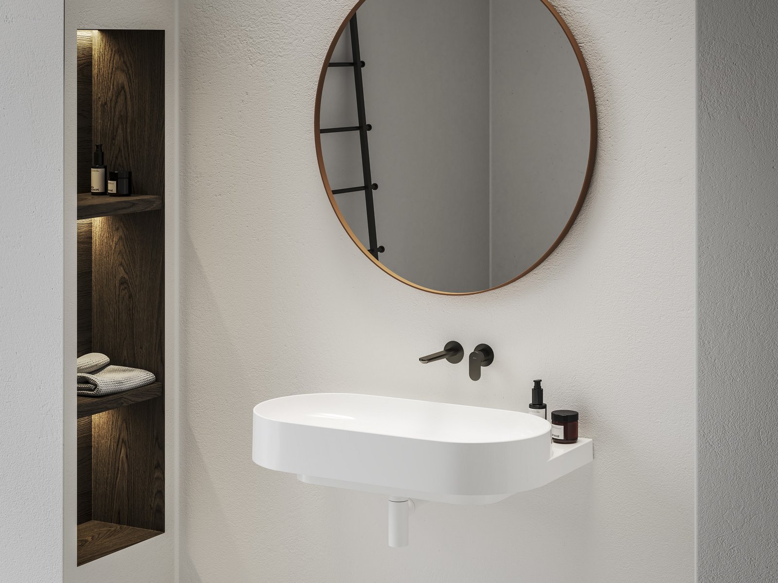 Ravak Eleganta bateria umywalkowa podtynkowa grafit szczotkowany X070329