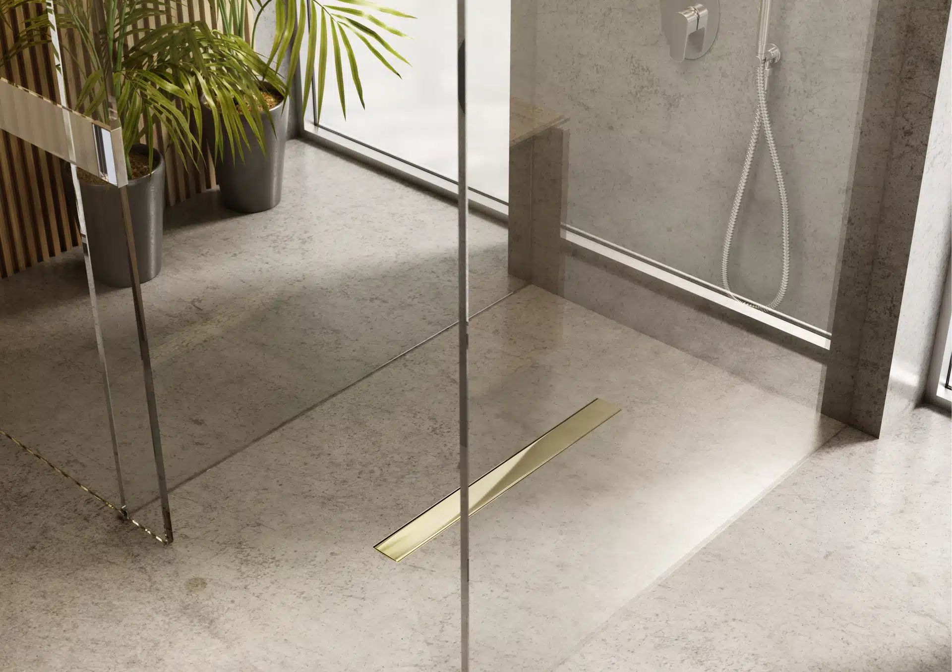 Schedline Slight Line odpływ prysznicowy 100 cm złoty SOLSTZ-100080