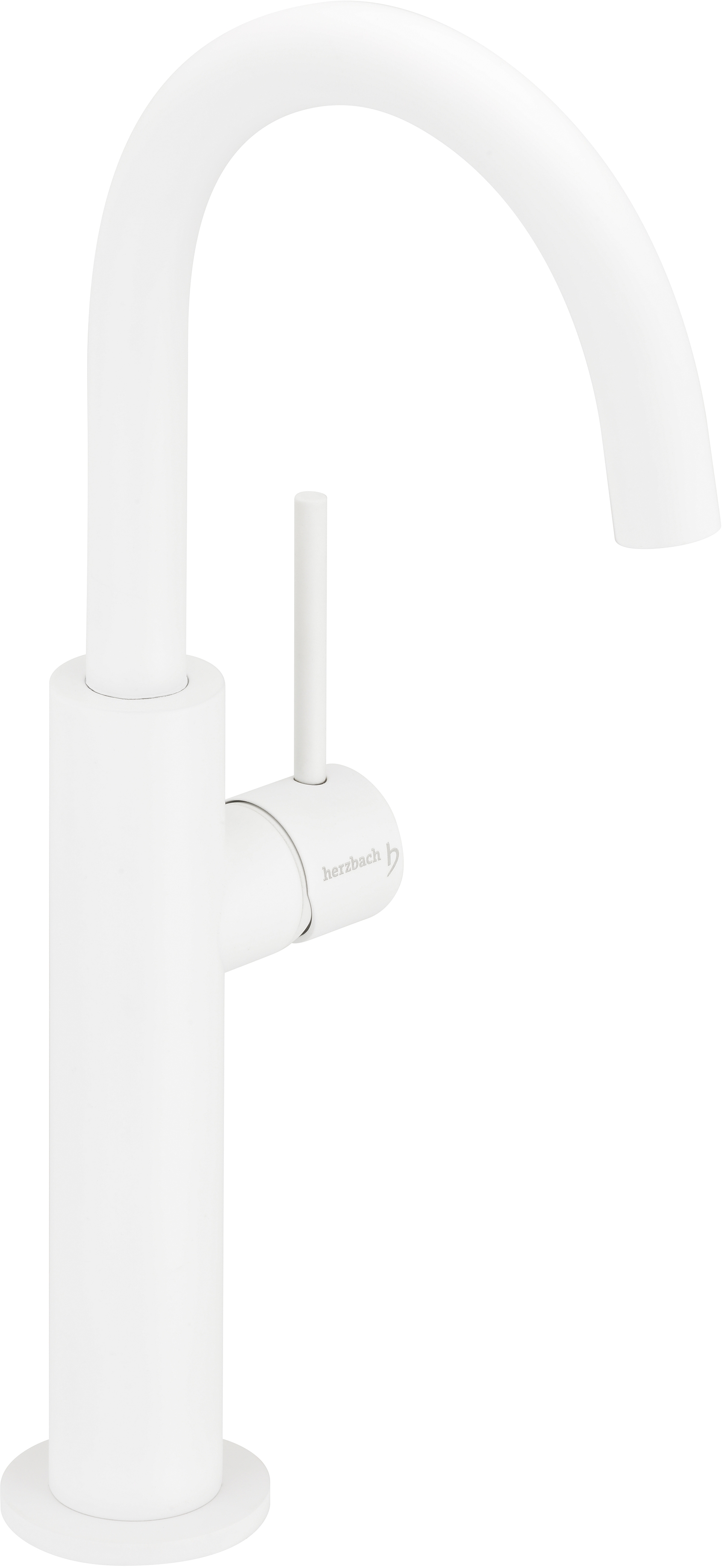 Herzbach Deep White bateria umywalkowa stojąca wysoka biały mat 23.203420.2.07