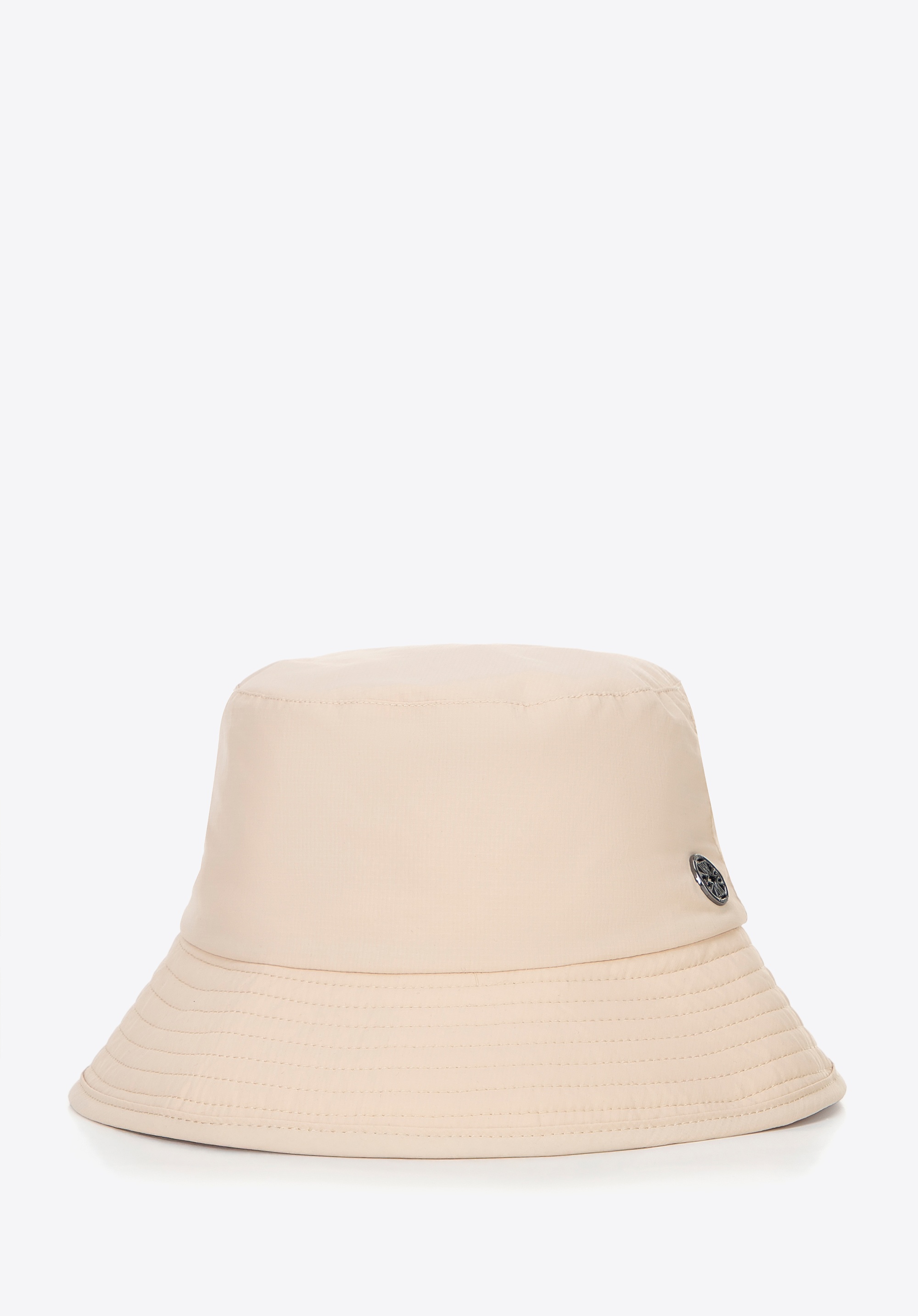 Czapka typu bucket z nylonu beżowa