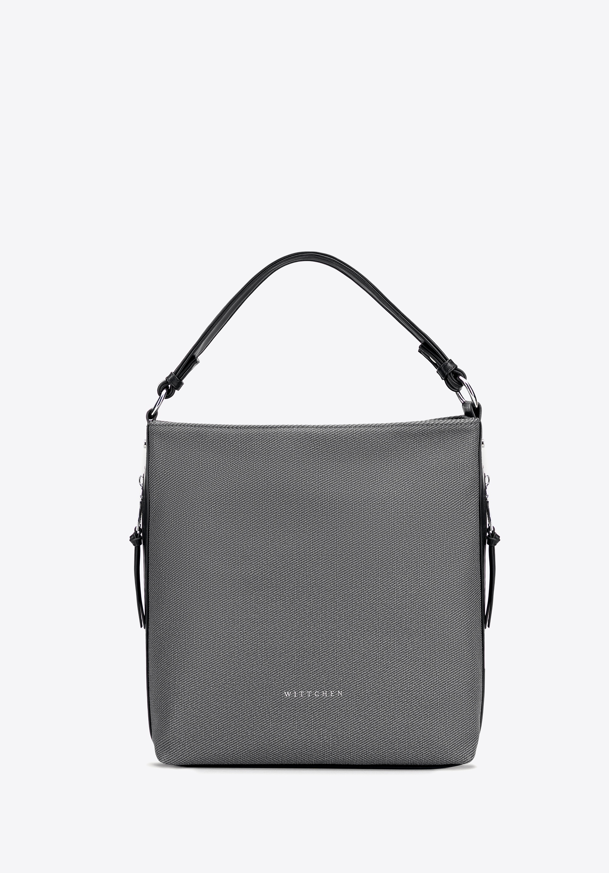 Damska torebka na ramię z rączką z ekoskóry czarna