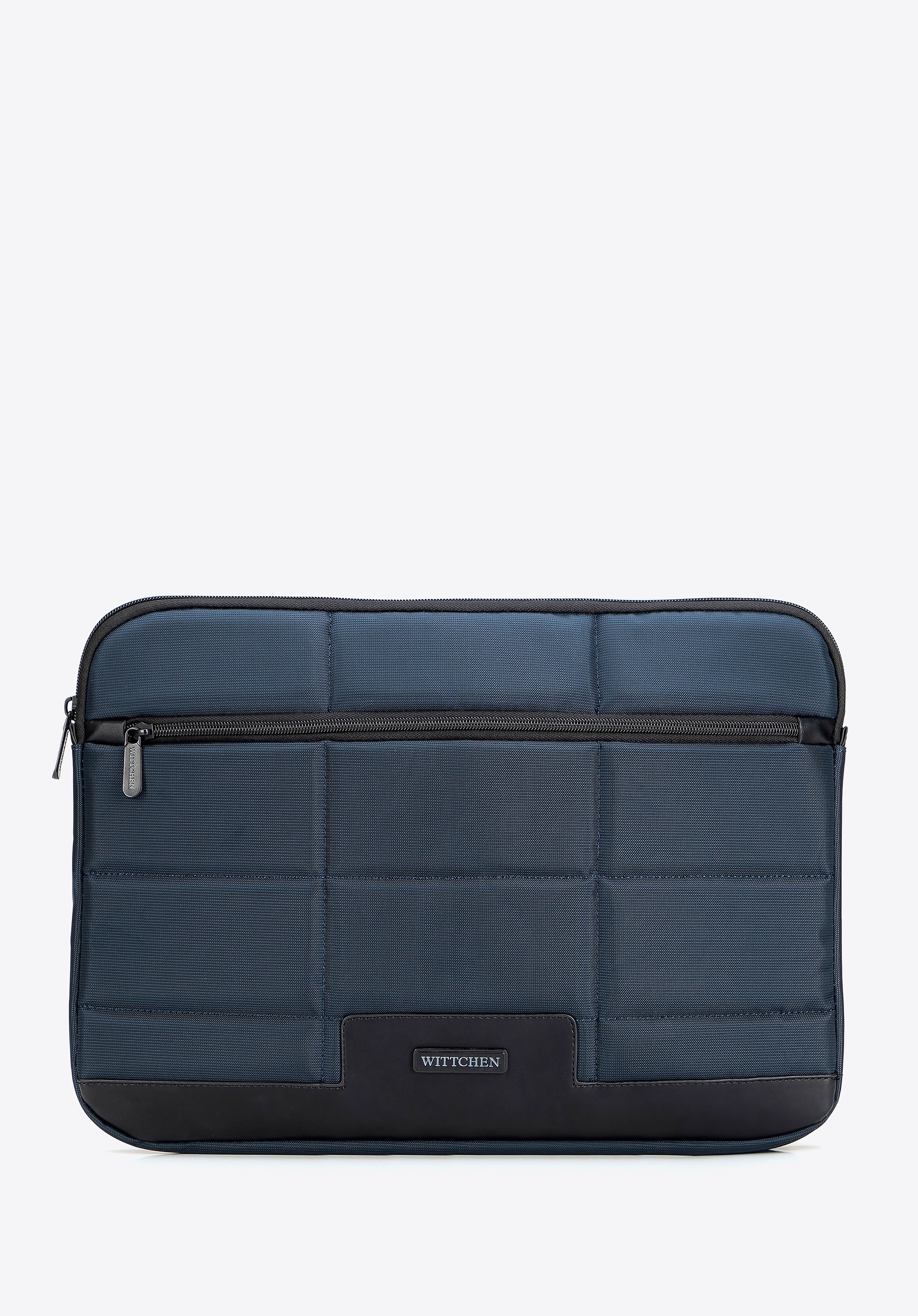 Pikowane etui na laptopa 15,6” granatowo - czarne