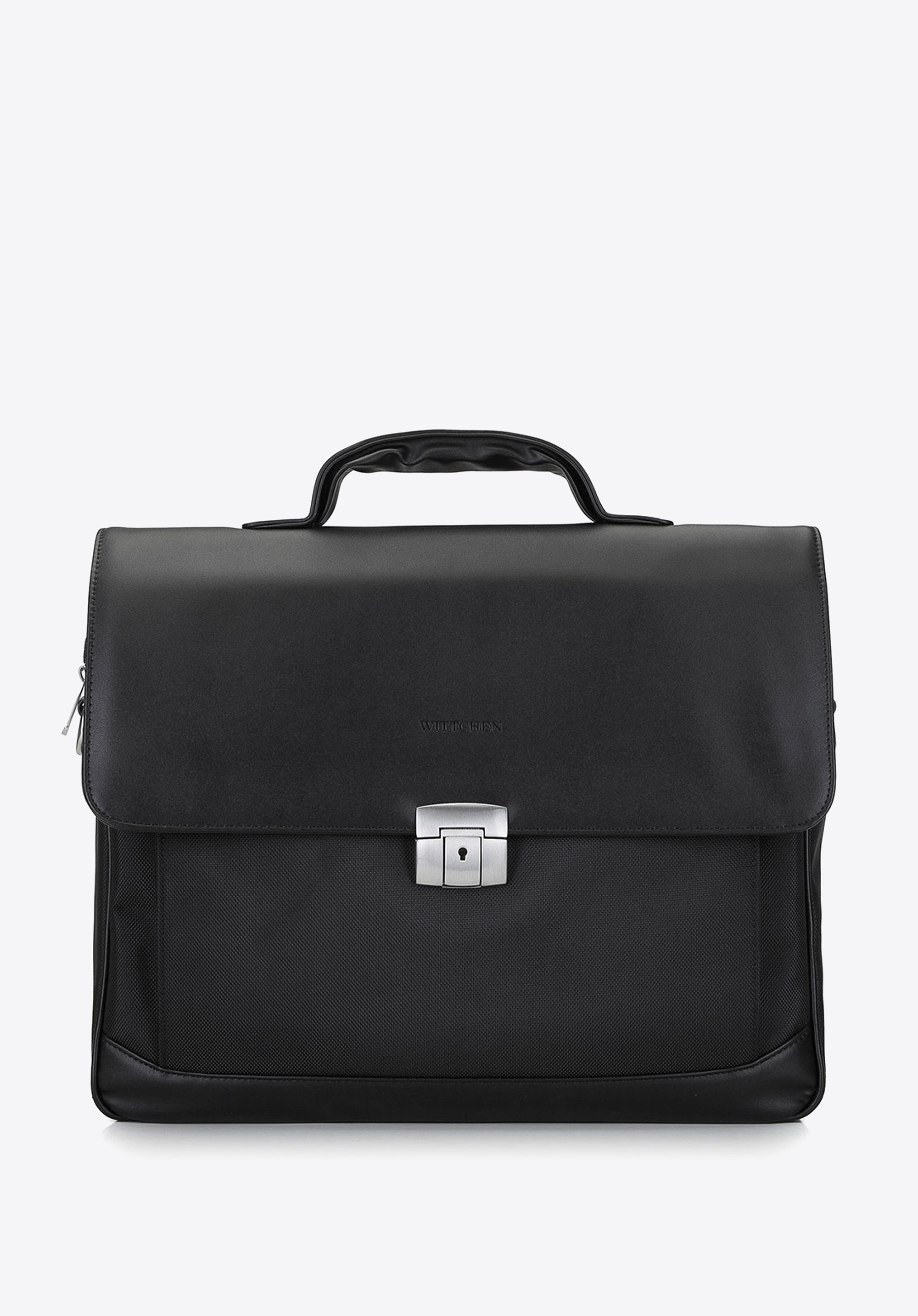 Teczka z kieszenią na laptopa 15,6” z tkaniny czarna