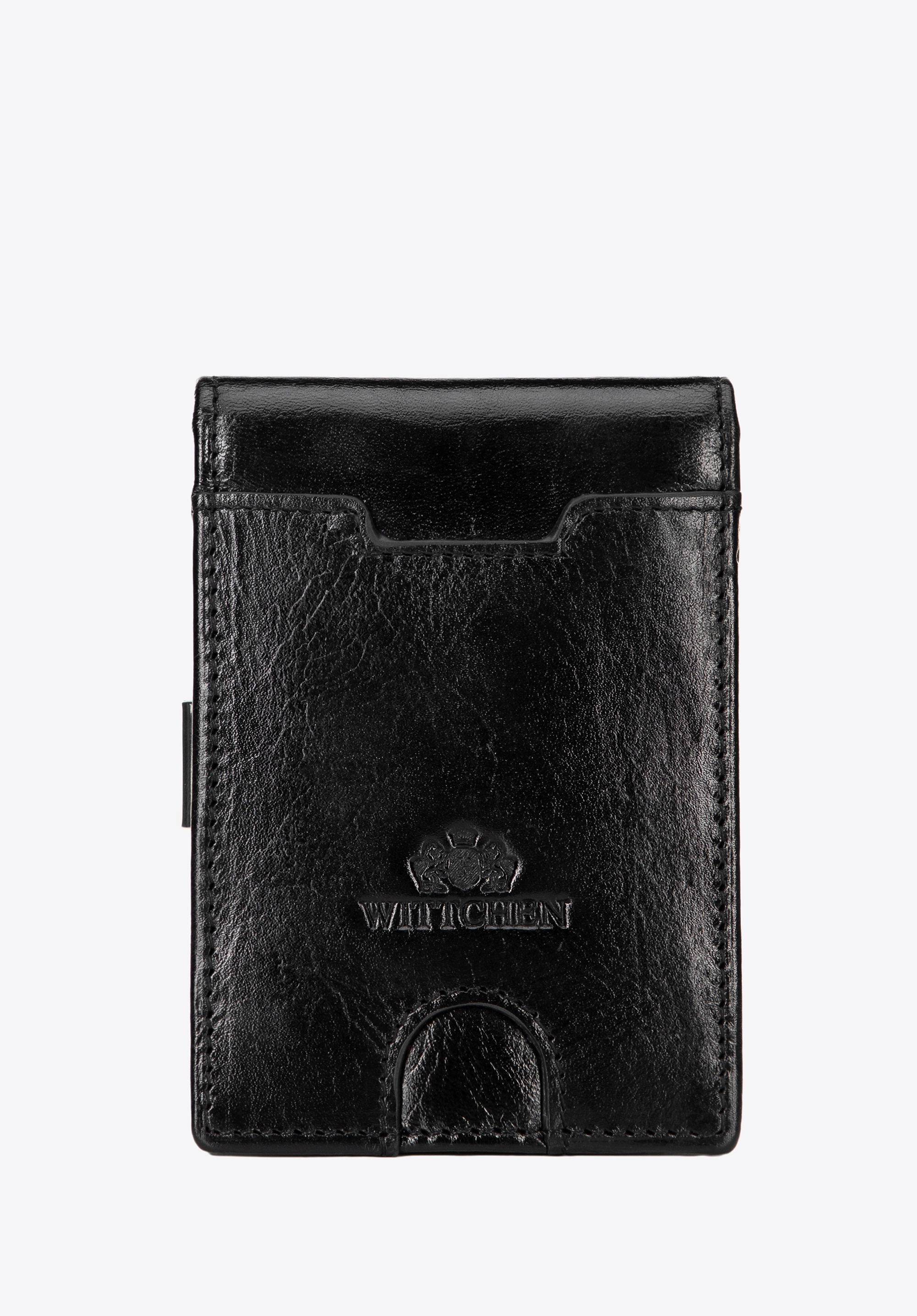 Dodatkowe rabaty - Męski portfel ze skóry naturalnej z klipsem czarny