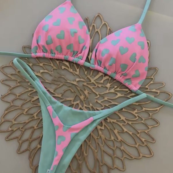 Strój kąpielowy bikini Serduszka P015