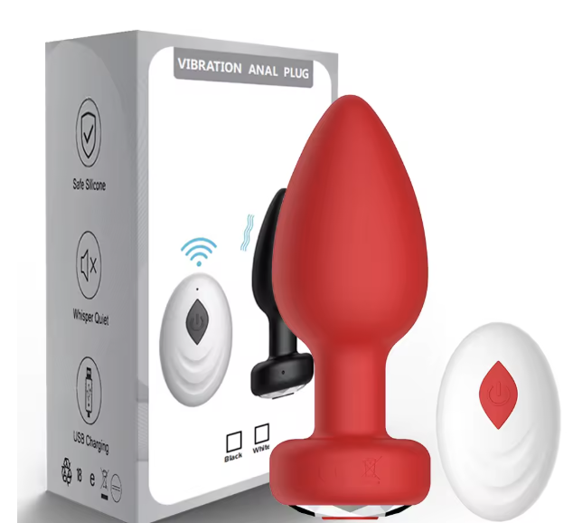 Korek analny z wibracją sterowany pilotem 394