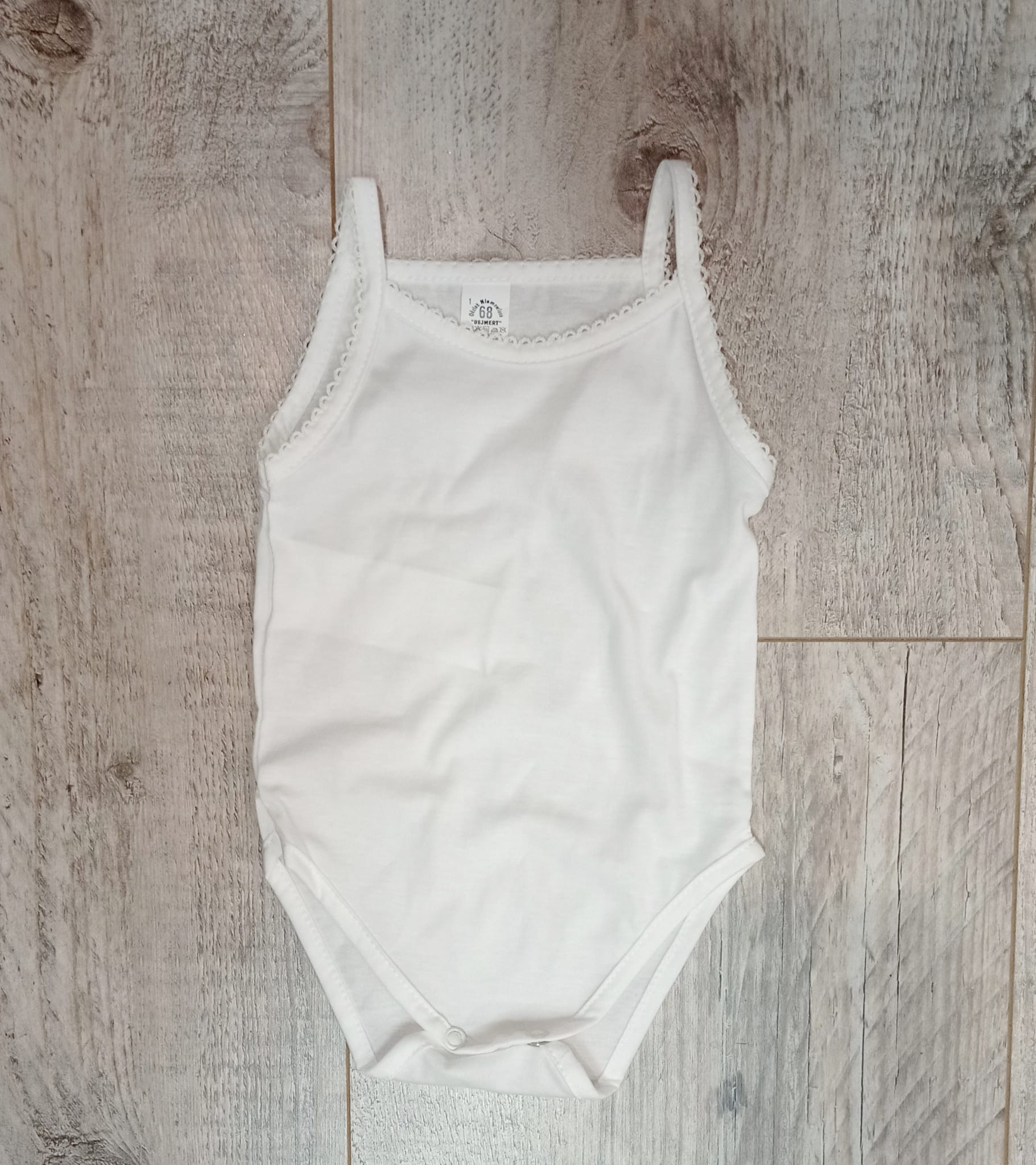 Body na ramiączkach pod sukienkę dla dziewczynki ecru