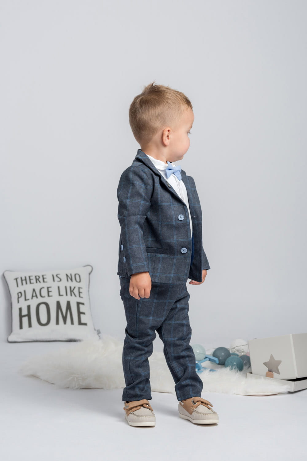 LaFerio Milano 02 Garnitur w kratę dla chłopca 92-128cm