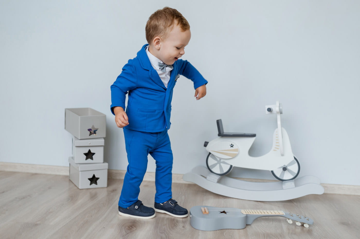 LaFerio Comfort chabrowe spodnie do chrztu