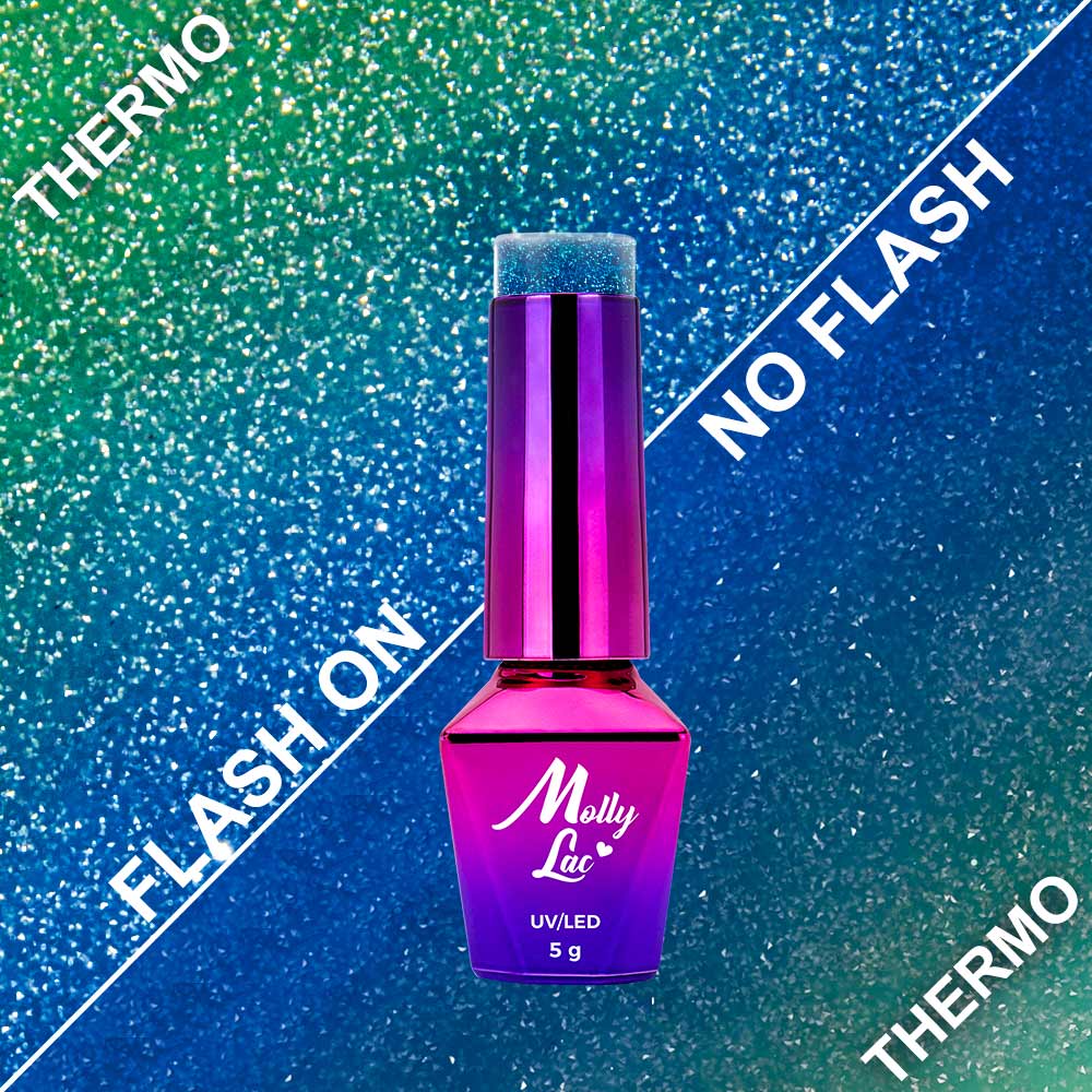 Lakier hybrydowy LED/UV Gel Polish MollyLac Thermo Flashing Lights Nr 696 Stories 5 g