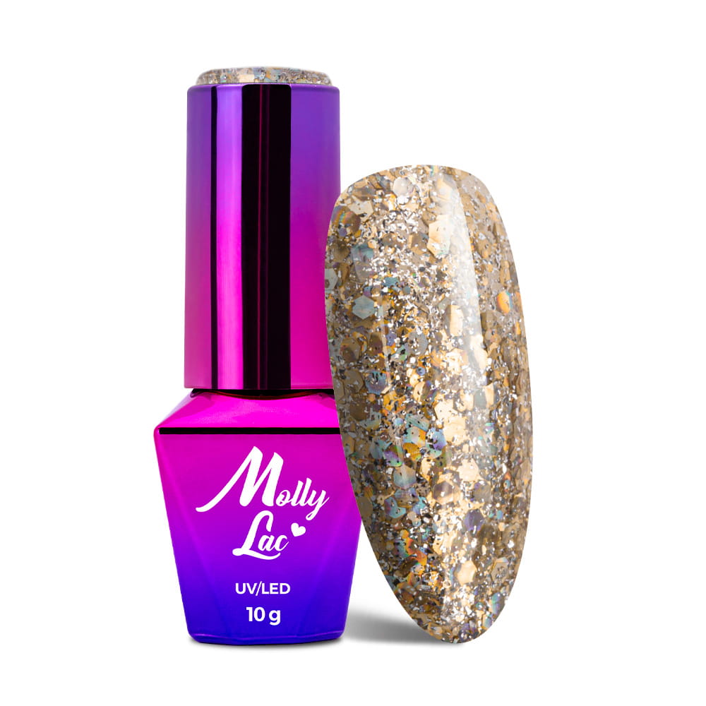 Lakier hybrydowy LED/UV Gel Polish MollyLac Born To Glow Nr 578 Bond Girl 10 g