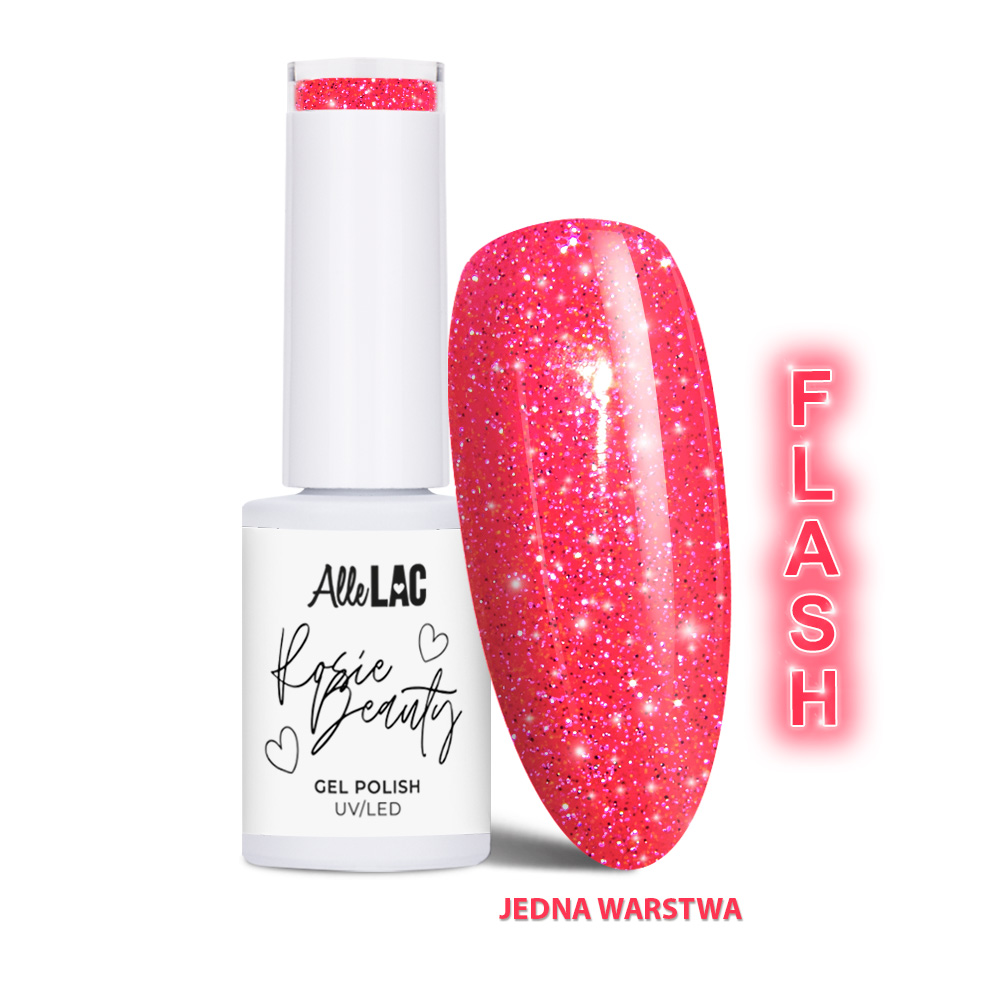 Lakier hybrydowy LED/UV Gel Polish AlleLac x Rosie Beauty Spring Vibes Rosie Glow HEMA/Di-HEMA Free 6g