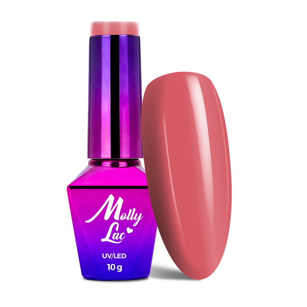 Lakier hybrydowy LED/UV Gel Polish MollyLac Miss Iconic Nr 513 Coral Gloss 10 g