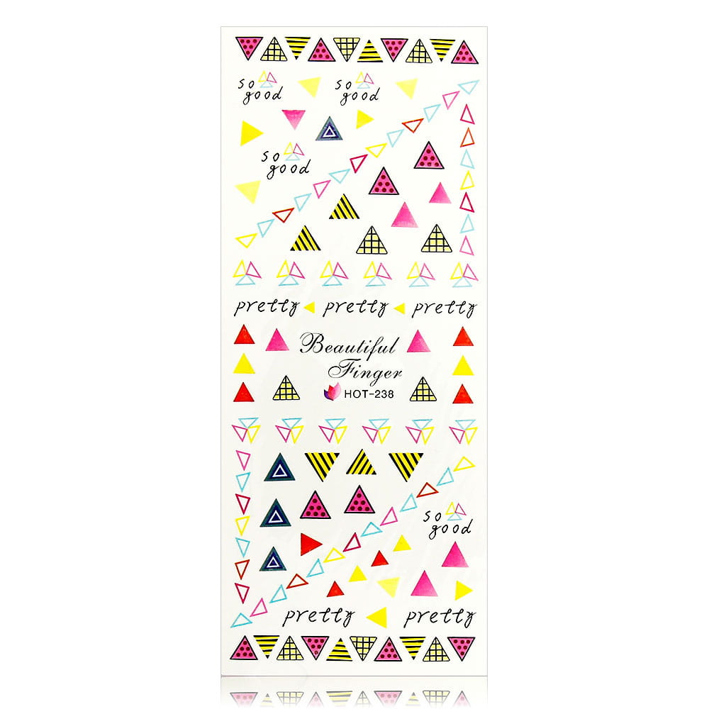 Naklejki wodne do paznokci arkusz 12,5 x 5,5 cm hot Nr 238