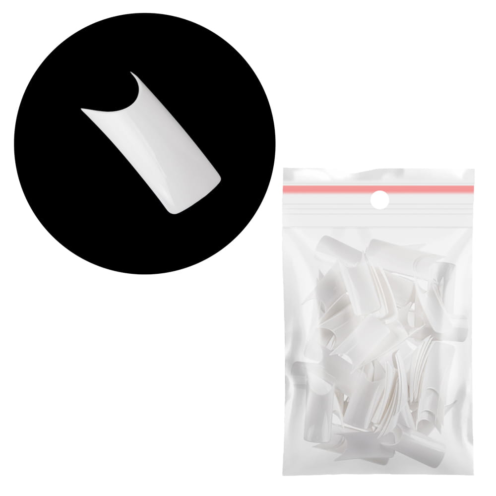 Tipsy białe bez kieszonki uzupełnienie rozmiarów nr 1 60 szt