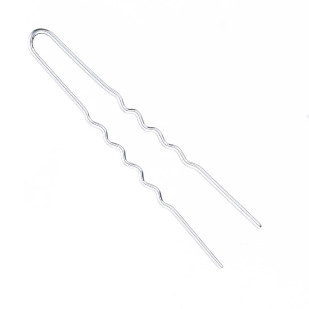 Szpilki kokówki do włosów srebrne 4,5 cm 20 szt