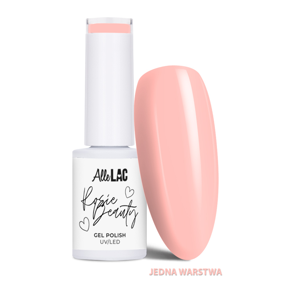 Lakier hybrydowy LED/UV Gel Polish AlleLac x Rosie Beauty Spring Vibes Sweet Peach HEMA/Di-HEMA Free 6g