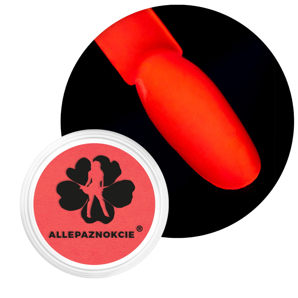 Pigment neonowy do paznokci w proszku Neon UV Pigment Allepaznokcie słoiczek 0,6 g Nr 07