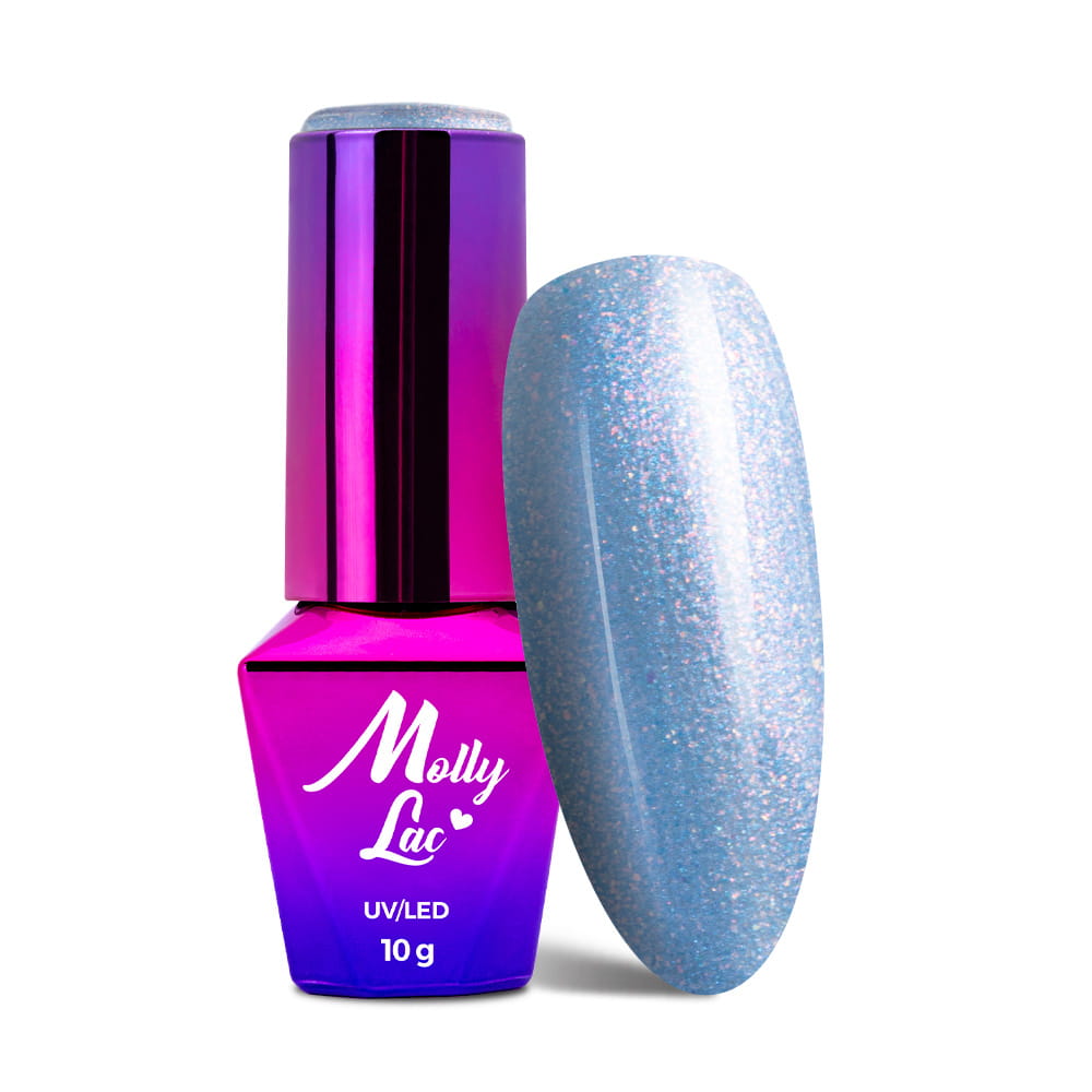 Lakier hybrydowy LED/UV Gel Polish MollyLac Mermaid Whispers Nr 592 Blue Amber 10g