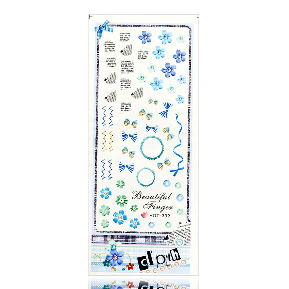 Naklejki wodne do paznokci arkusz 12,7 x 5,5 cm hot Nr 332