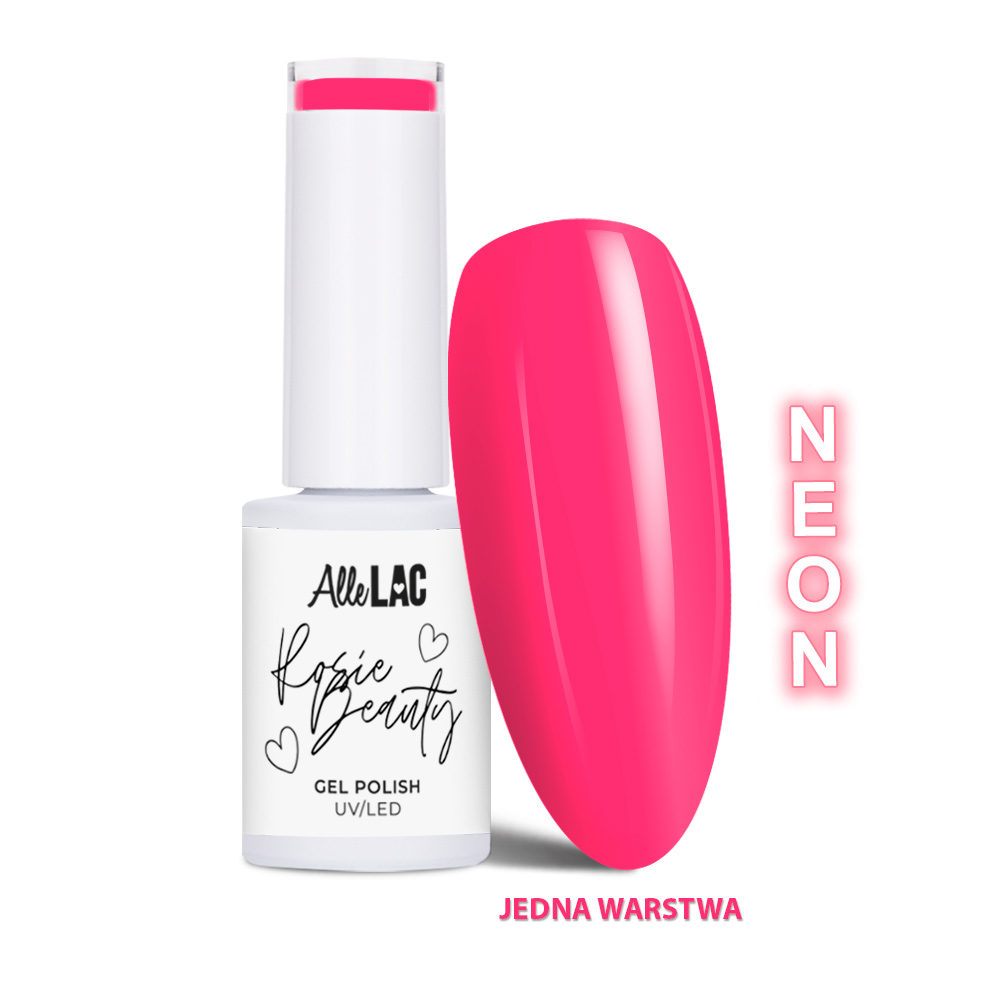 Lakier hybrydowy LED/UV Gel Polish AlleLac x Rosie Beauty Spring Vibes Neon Punch HEMA/Di-HEMA Free 6g
