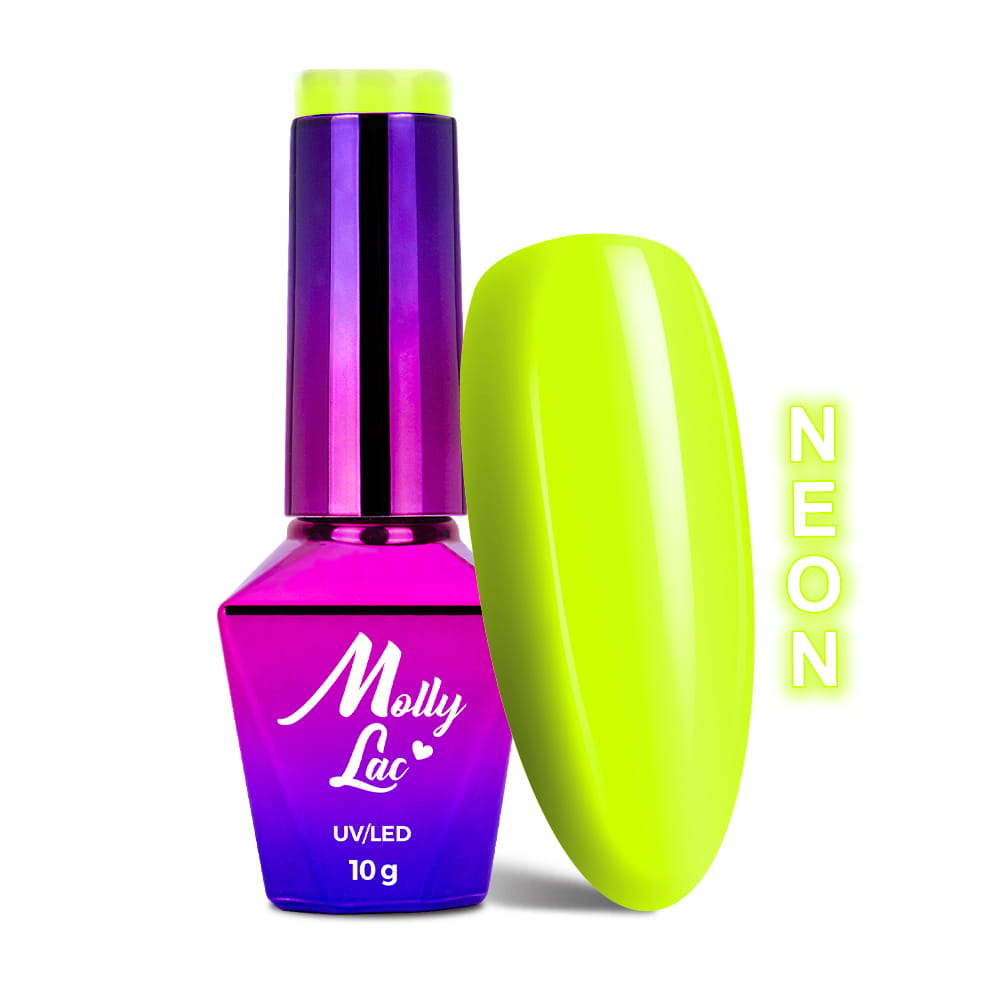 Lakier hybrydowy LED/UV Gel Polish MollyLac Fancy Fashion Nr 335 Lemonade Neon 10 g