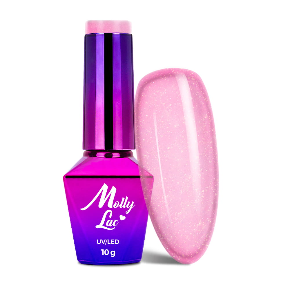 Lakier hybrydowy LED/UV Gel Polish MollyLac Fantasyland Glitter Nr 313 Uptown Girl 10 g