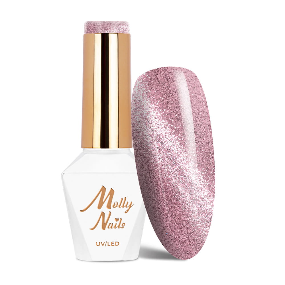 Lakier hybrydowy LED/UV Gel Polish Molly Nails Cat Eye Womanity Nr 441 Lipstick HEMA/Di-HEMA Free 8g